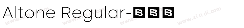 Altone Regular字体转换